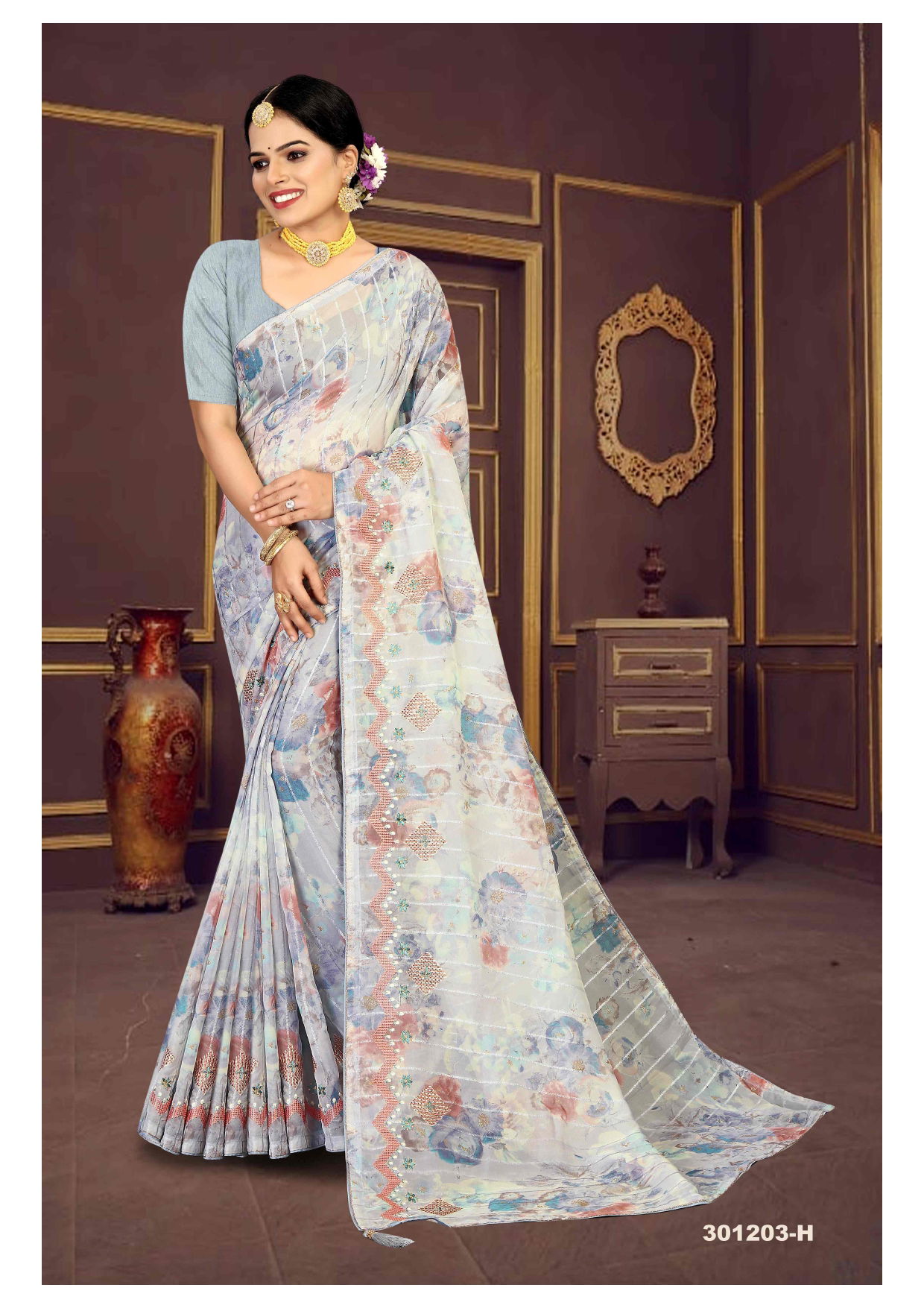 Baleno Vol 41 By Vallabhi Printed Designer Organza Sarees Wholesale Price In Surat